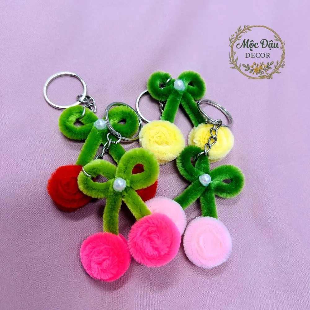 Móc khóa cherry đủ màu sắc