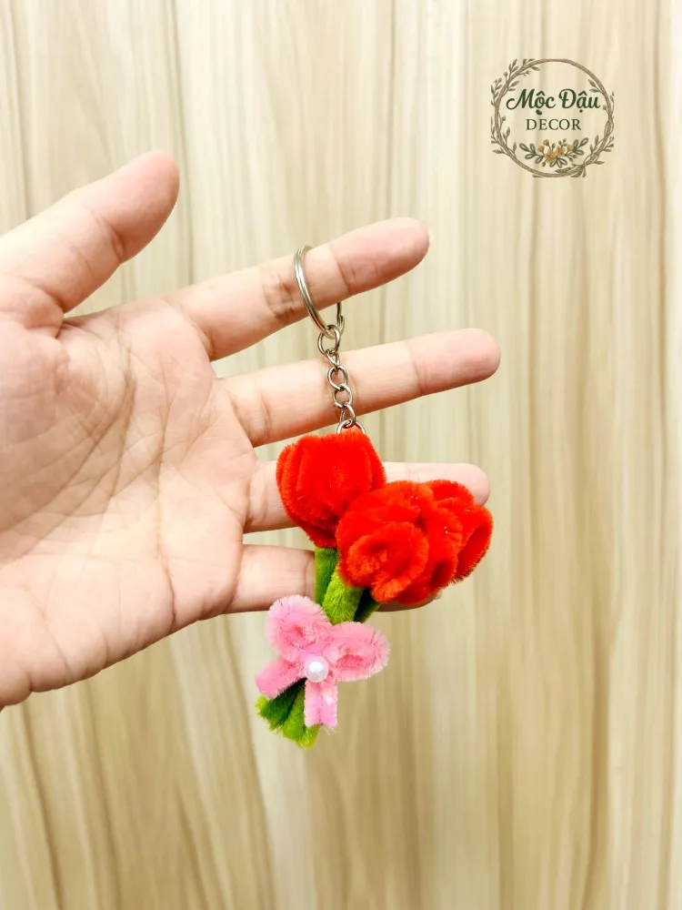 Móc khóa đóa hoa tulip mini
